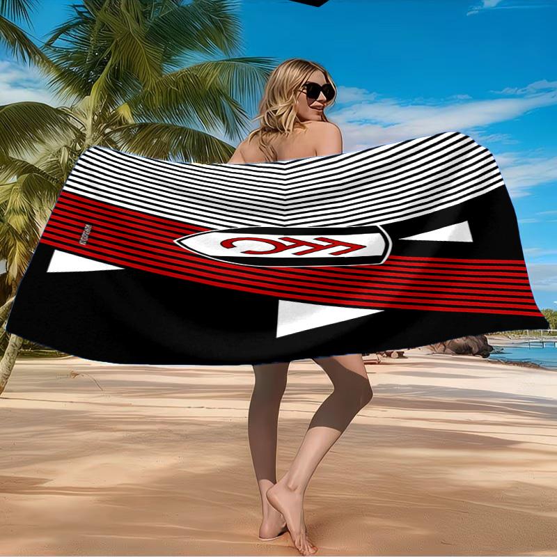 Fulham Crest Design Beach Towel Microfiber Beach Towel, Lightweight and Quick-Dry, for Summer Travel, Swimming Pool Fan Birthday Gift