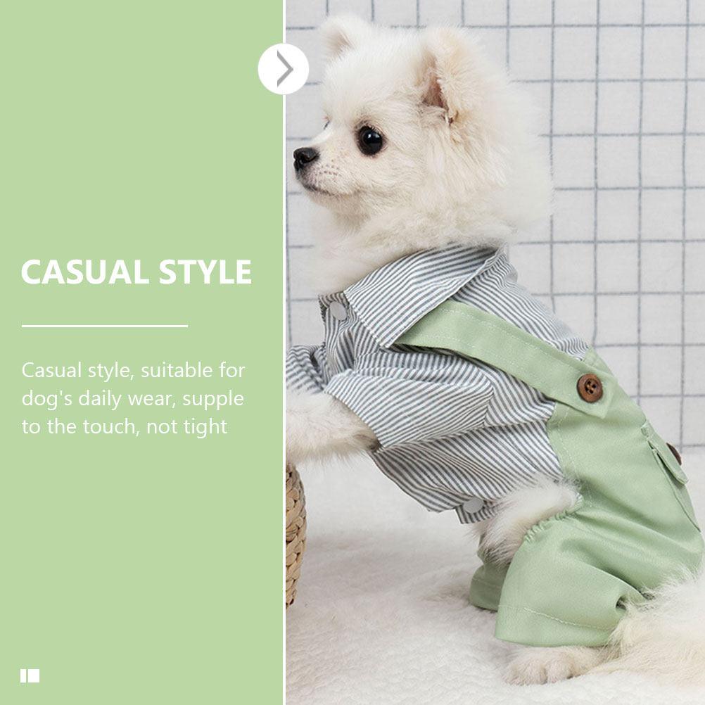 Premium Dog Overalls Stylish Stripe Pattern Comfortable Lightweight Spring Summer Puppy Clothing Fashionable Pet Outfit Small