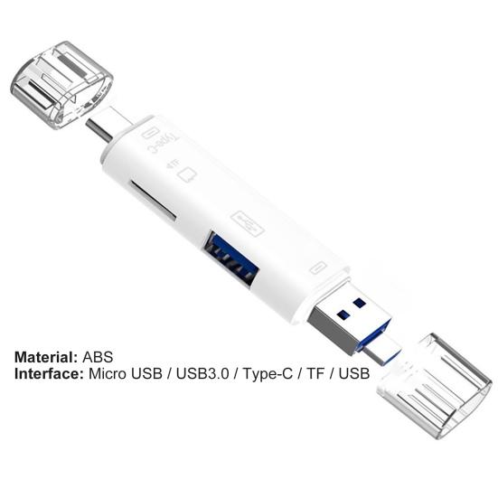 Kartenleser Stecker Geschwindigkeit 5-In-1 USB Play Hoch 3 Typ-C TF Kartenleser