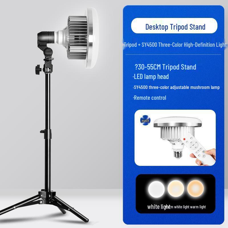 Suport de iluminare desktop profesional pentru fotografie alimentară, video indoor și live streaming