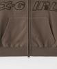 x Russell Cropped Hoodie 105251012008 Brown Medium X-girl Zip-Up