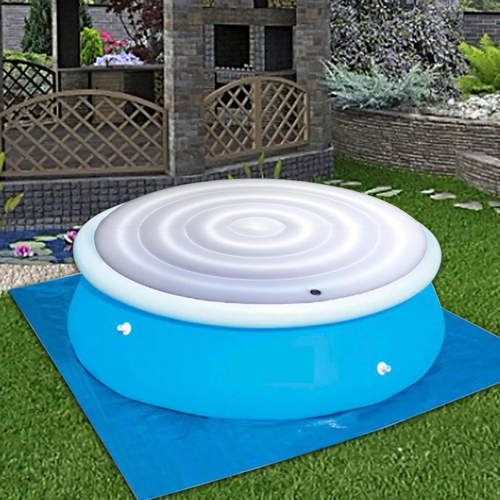 Venkovní kryt na vířivku Nafukovací kulatý Skládací bazénový plnič Prachový kryt Izolační kryt Energeticky úsporný Kryt proti úniku