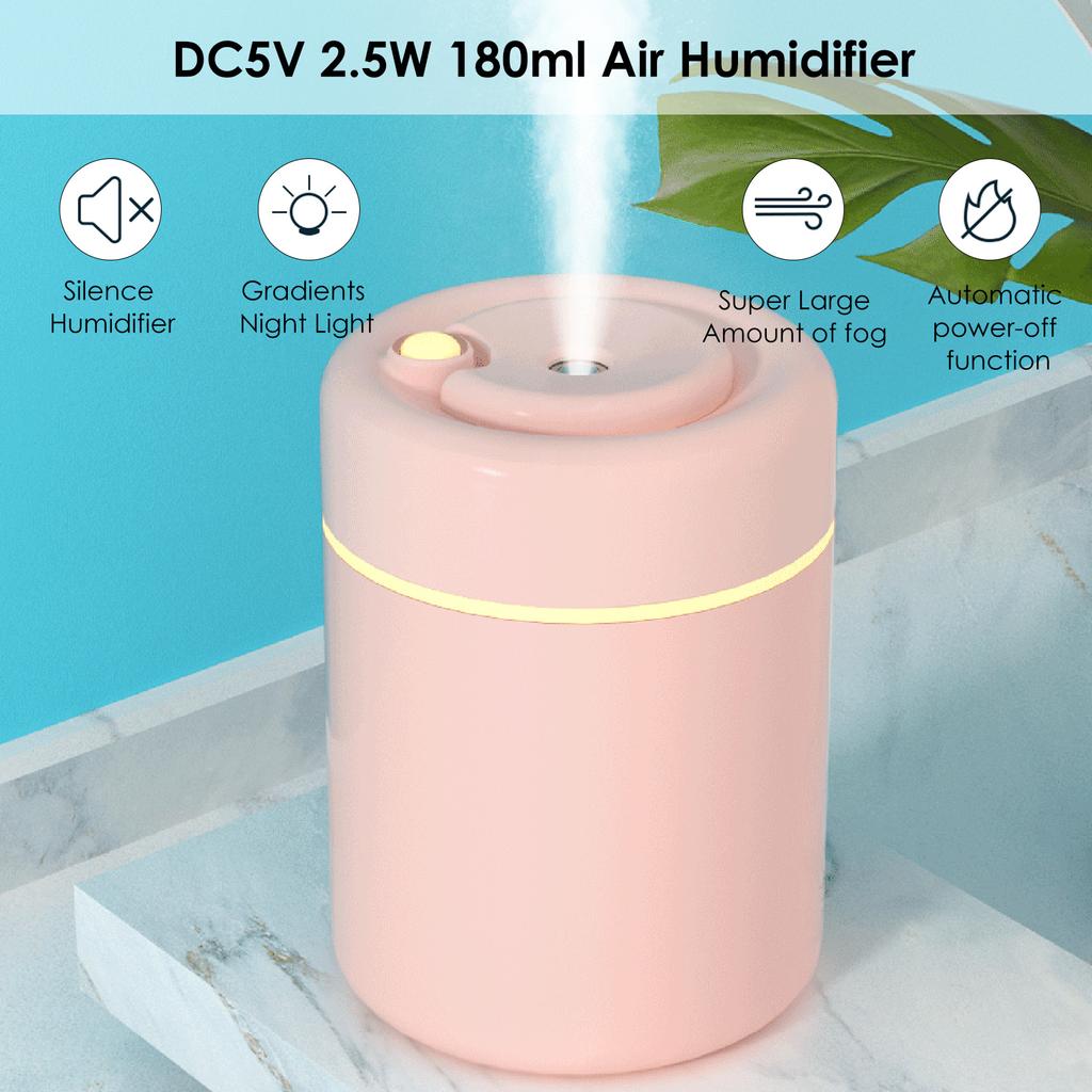 DC5V 2 5W 180ml Humidifier Diffuser Mist Maker Night Light