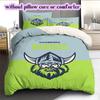 Canberra Raiders Muster Bettwäsche, Steppbett Set Bettbezug Kissenbezug Zuhause Geburtstagsgeschenk (1 Bettbezug + 2 Kissenbezüge, ohne Füllung)