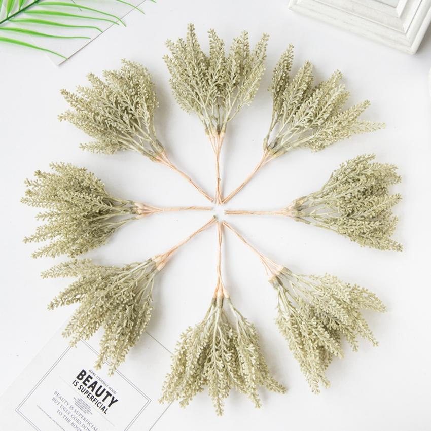 6Pcs Golden Fake Wheat Ear For Christmas Tree Decoration Home Wedding Arch Accessories Autumn Artificial Plant Photography Props