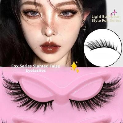 Clear Band Cat Eye False Eyelashes Natural Long 3D Faux Mink Lash  Eye Makeup Tools