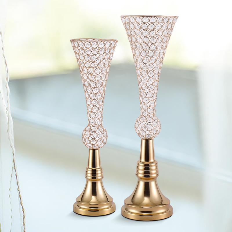 European Candlestick Vase: Metal Trophy Ornament for Home, Church, Restaurants.