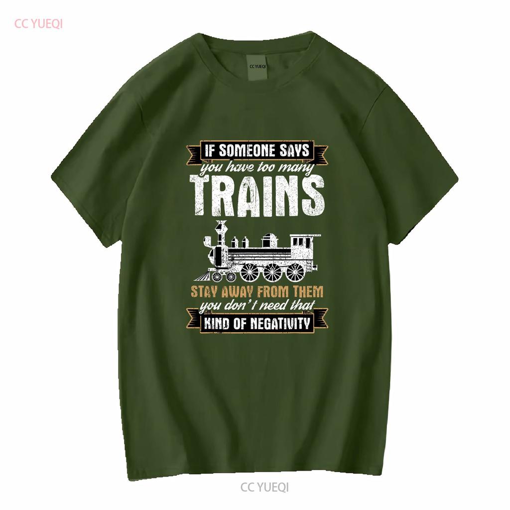 You Have Too Many Trains Funny Model Railroad Conductor Retro Mens T Shirt Vintage Washed Soft Slightly Streetwear Vintage