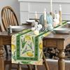 Happy Sukkot Linen Table Runner Dresser Scarves Decor Etrog Lulav Sukkah Kitchen Dining Table Runner Home Party Decorations