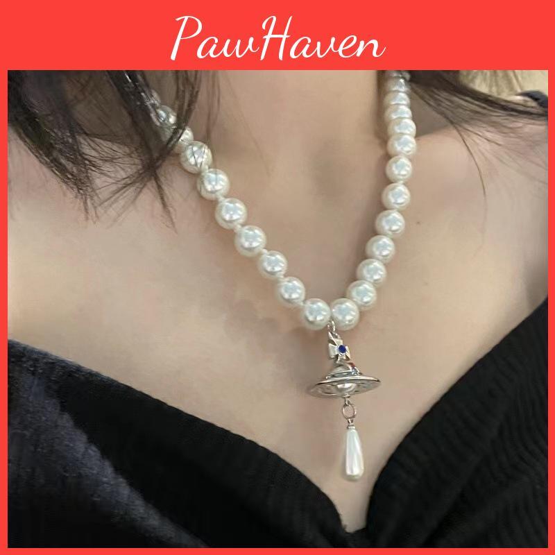 Stylish Pearl Disc Necklace With Copper Chain Sophisticated And Chic Jewelry For Women