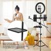 Dilwe Sound Card Tray, Heavy Duty ABS Tray for Standard Speaker Stand & Microphone Stand Rack, Adjustable, Easy Installation, Wide Application, Tray