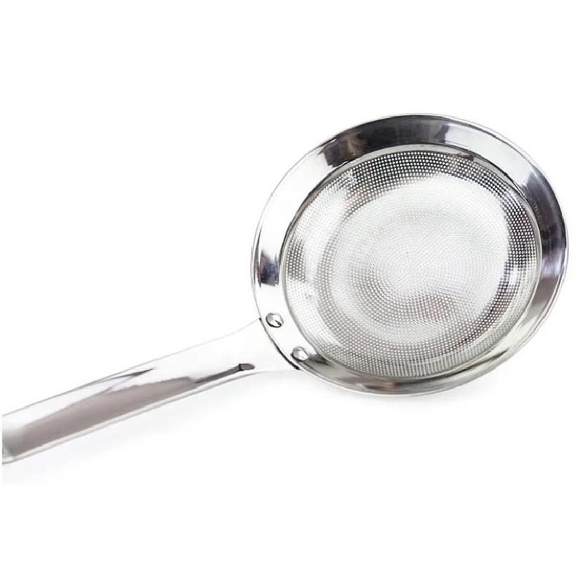 304 Stainless Steel Soy Milk Machine Filter Dregs Oil Foam Fishing Spoon Pot Colander Strainer Wire Fine Mesh Flour Sifter Sieve6