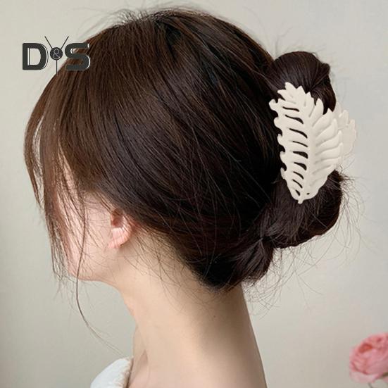 Kvinner Stor Hårklemme Bladform Hul Design Hårklo Bakhode Dusj Hårklo Blad Griper Hårtilbehør