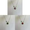 Retro Animal Charm Necklace With Colored Crystals And Copper Finish For Ladies