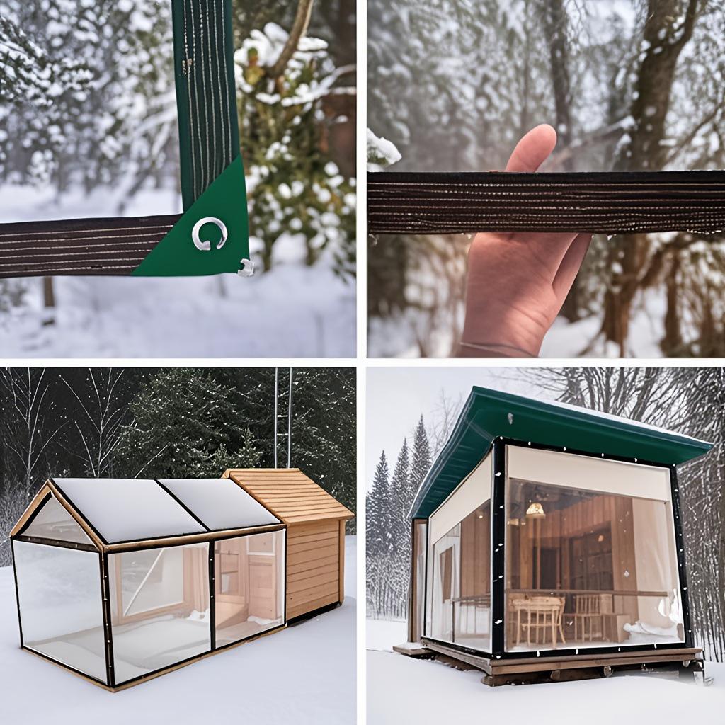 Clear PVC Rainproof & Heat-Insulating Tarpaulin for Balcony