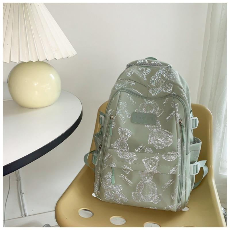 

Милый маленький свежий школьный повседневный модный рюкзак женский для учениц средней школы, рюкзак для ученика средней школы, дорожный рюкзак Single package зелёный