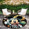 1pc Astronout Mickey Mouse Round Area Rug,Non Slip,Machine Washable Polyester Carpet for Living Room,Bedroom Decor