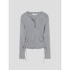8seconds Button-Detail Inner Knit Gray