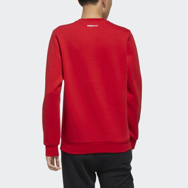 Adidas Neo Sweatshirts Men's Light Scarlet Crew Neck Moderate Regular GF7091