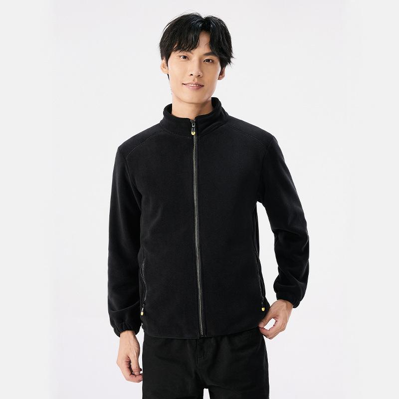 Warme Outdoor-Fleecejacke Aurui Damen-Fleecepullover Herbst und Winter Herren Stehkragen-Cardigan lässiges Korallenfleece