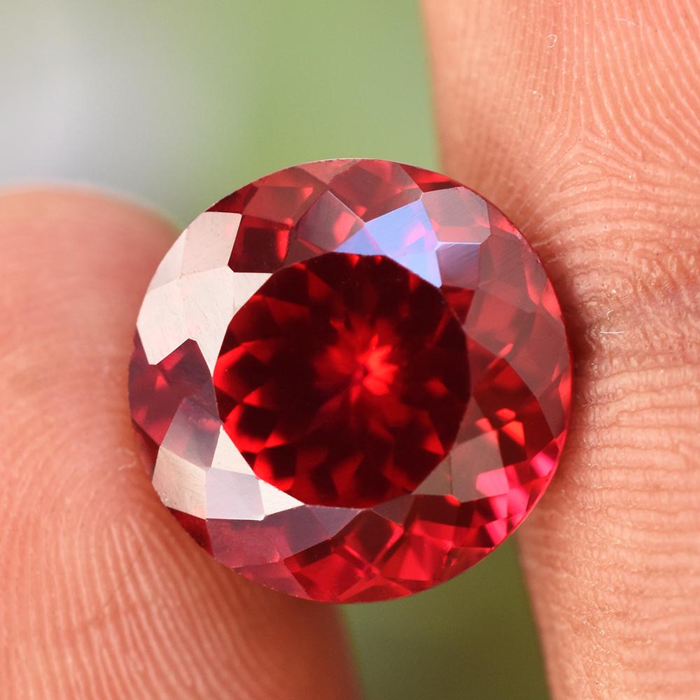 Natural Red Ruby Loose Gemstone 13.60 ct Blood Brilliant Round Cut for Jewelry Making and Crafts