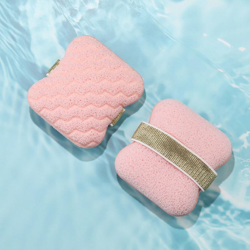 

Wavy Soap Face Wash Puff: Enhanced, Thick, Soft Bathing Ball with Easy-Clean Stripes