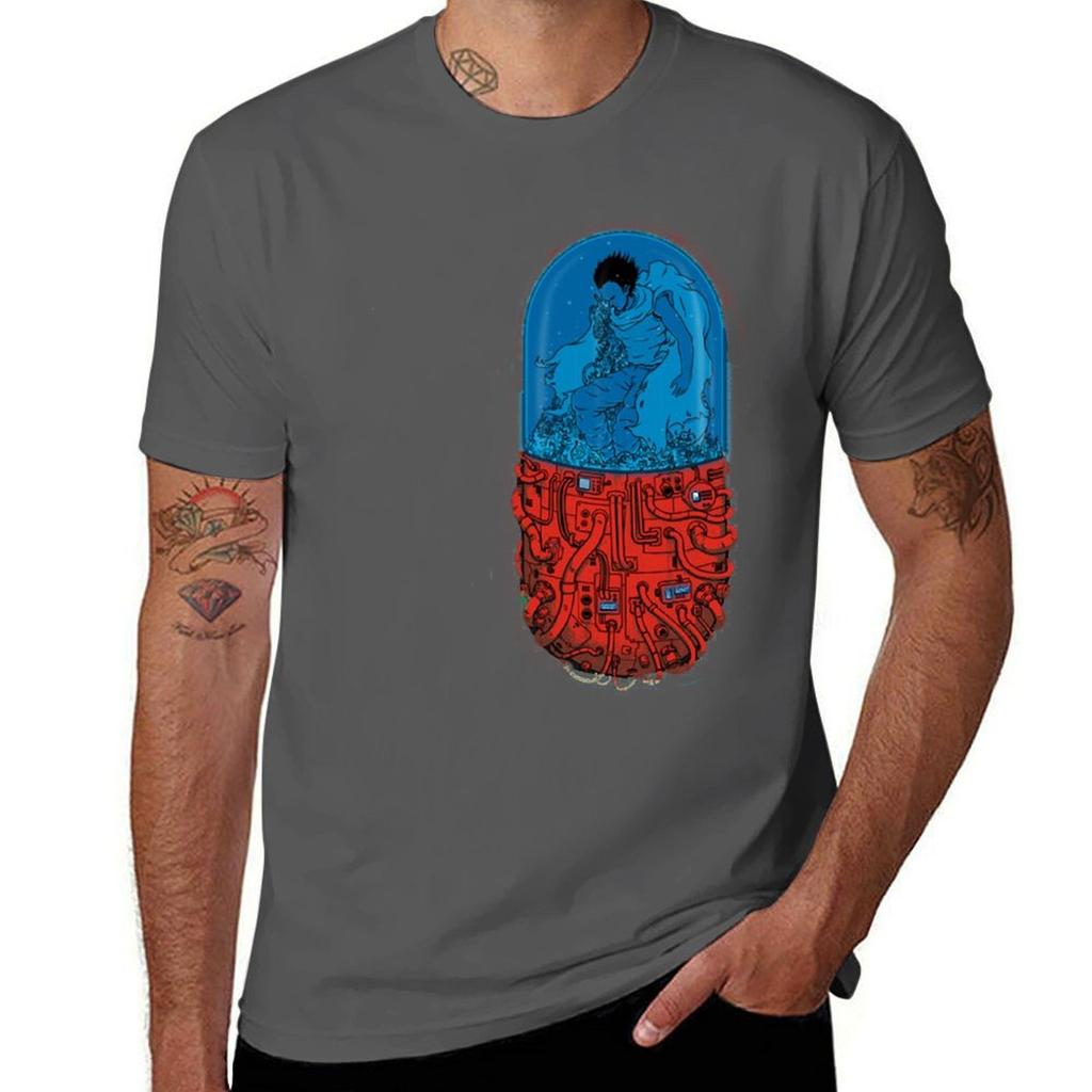 Cyberpunk  Akira TShirt Basic Solid Tee for Daily Use