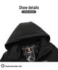 Men's Winter Cotton Jacket with Detachable Hood, Cold-proof and Warm Outerwear for Middle-aged and Elderly, Plus Velvet Lining.