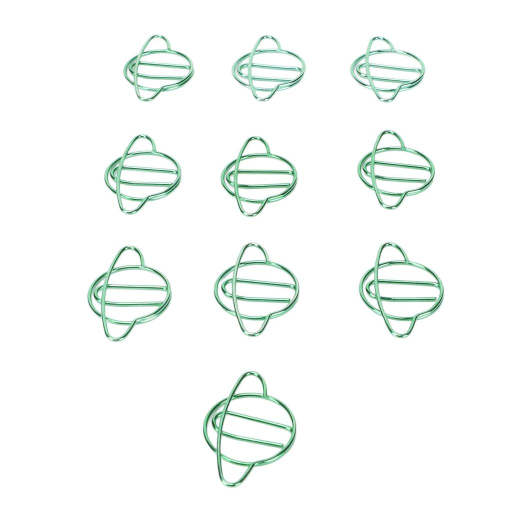 100Pcs Paper Clips Cute Unique Shape Electroplating Process Lightweight Portable Metal Paperclip