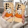 Phone Case: 2D Flat Samsung Galaxy A34 A35 M05 M06 S20 S22 S21 FE Plus 5G Protective Case, Couple Style, Little Pumpkin Cat, Christmas and Halloween G
