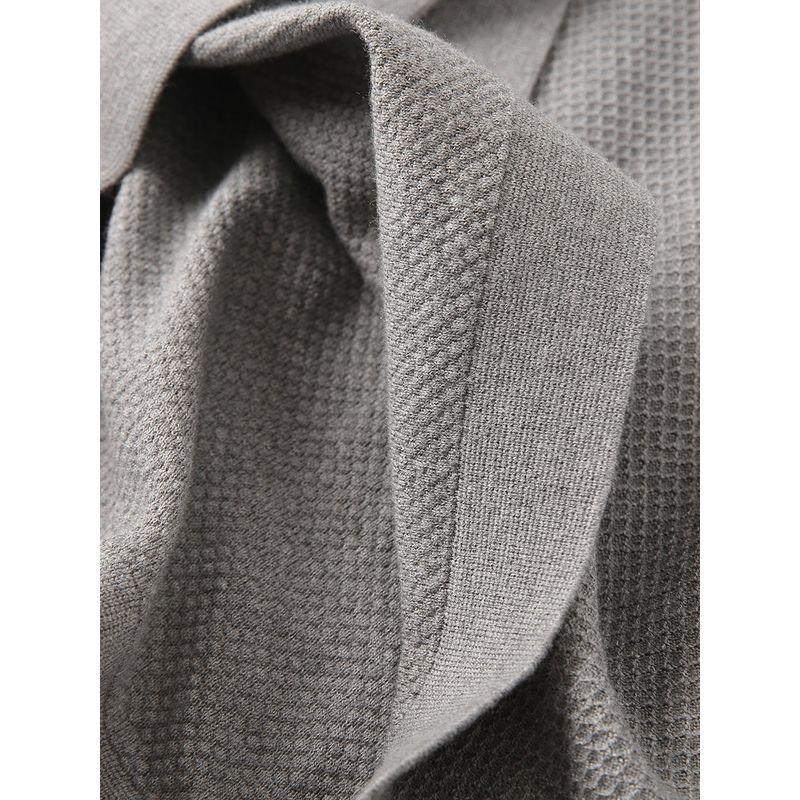 Heavy Rare Mulberry Silk/Cashmere/Cotton Italian Order Men's Lapel Knitted Short sleeve Polo Shirt Summer