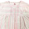 Takihyo EDWIN Long Sleeve Pajama Soccer Check and Stripe Shirt Pink Size L Women's Set, 100% Cotton, Pattern, Open-Front Pajamas, Stripe,