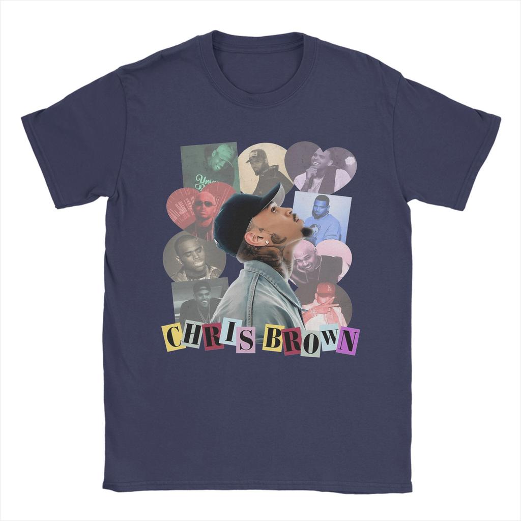 Novelty Chris Brown T-Shirt Men Round Collar 100% Cotton T Shirts  Short Sleeve Tee Shirt Birthday Present Clothing