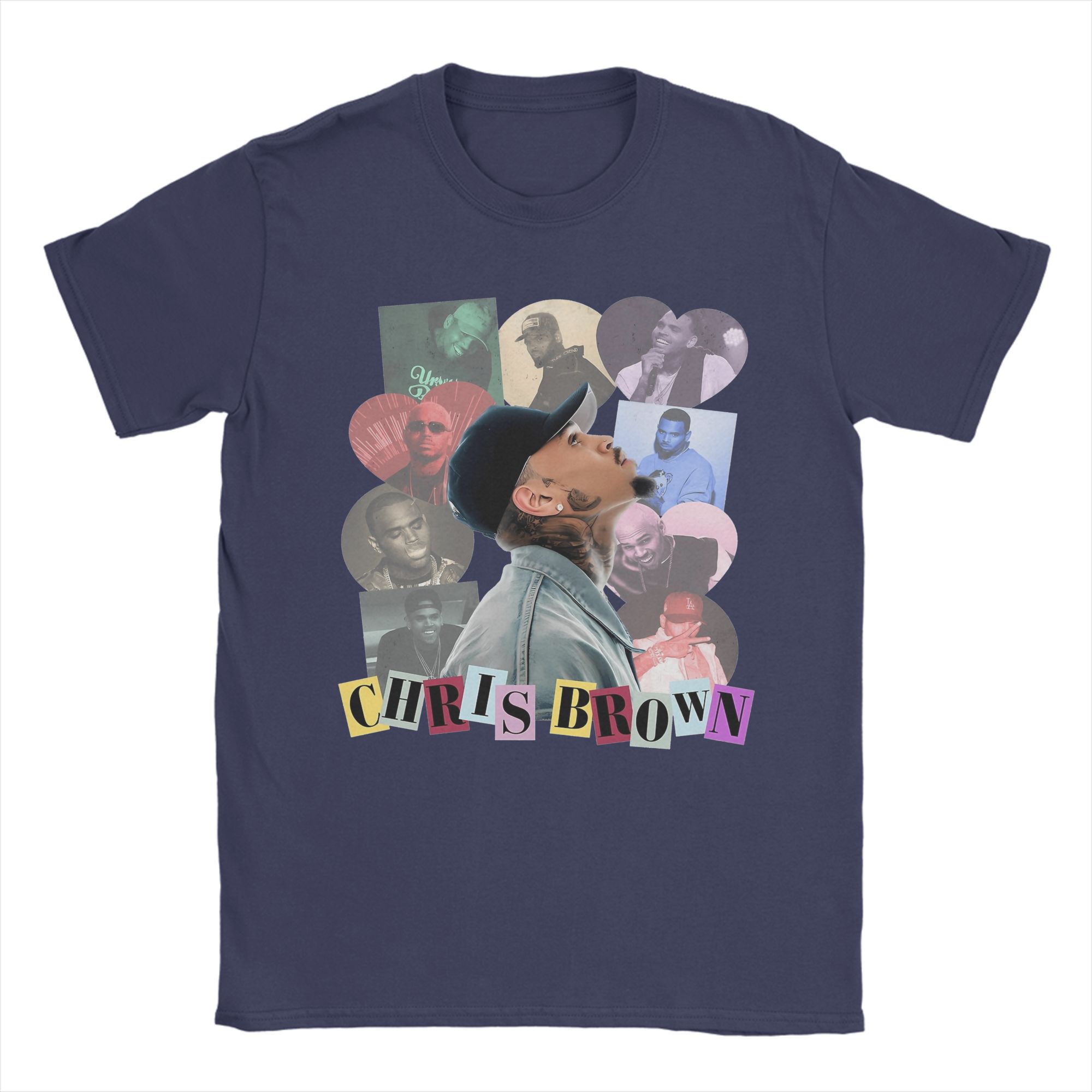 

Novelty Chris Brown T-Shirt Men Round Collar 100% Cotton T Shirts Short Sleeve Tee Shirt Birthday Present Clothing 4XL