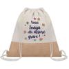 Sac Cabas - PLANETEE - Inaya « Elle Assure Grave ! » - Jute Naturel - Imprimé En France - Grande Contenance