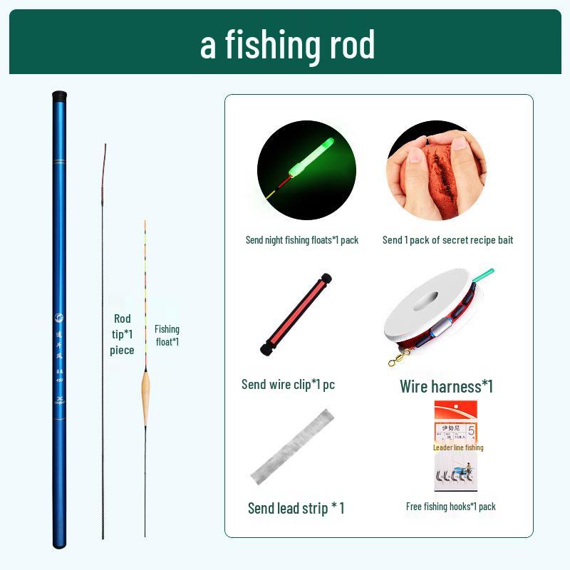 Ultra-Light Ultra-Hard Beginner Fishing Rod Set - Short Section Stream Rod