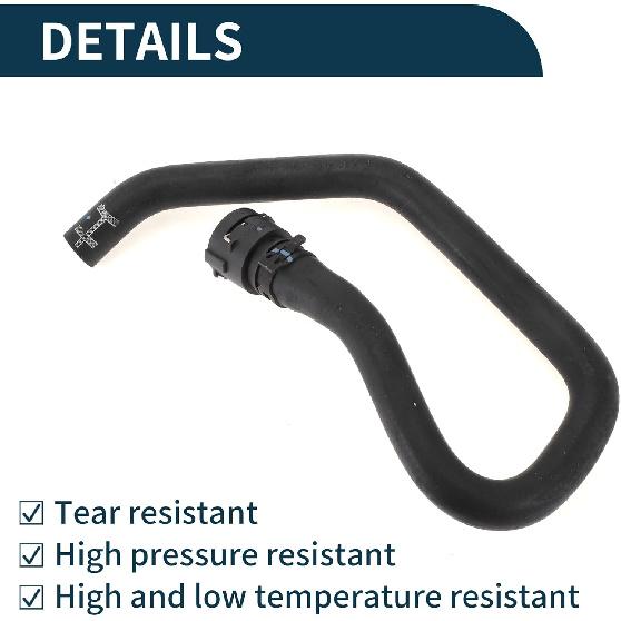 Radiator Hose for Land Rover LR2 Freelander 2 2006-2014 Good Sealing No.LR006418 Engine Coolant Water Hose Black 1 Pcs