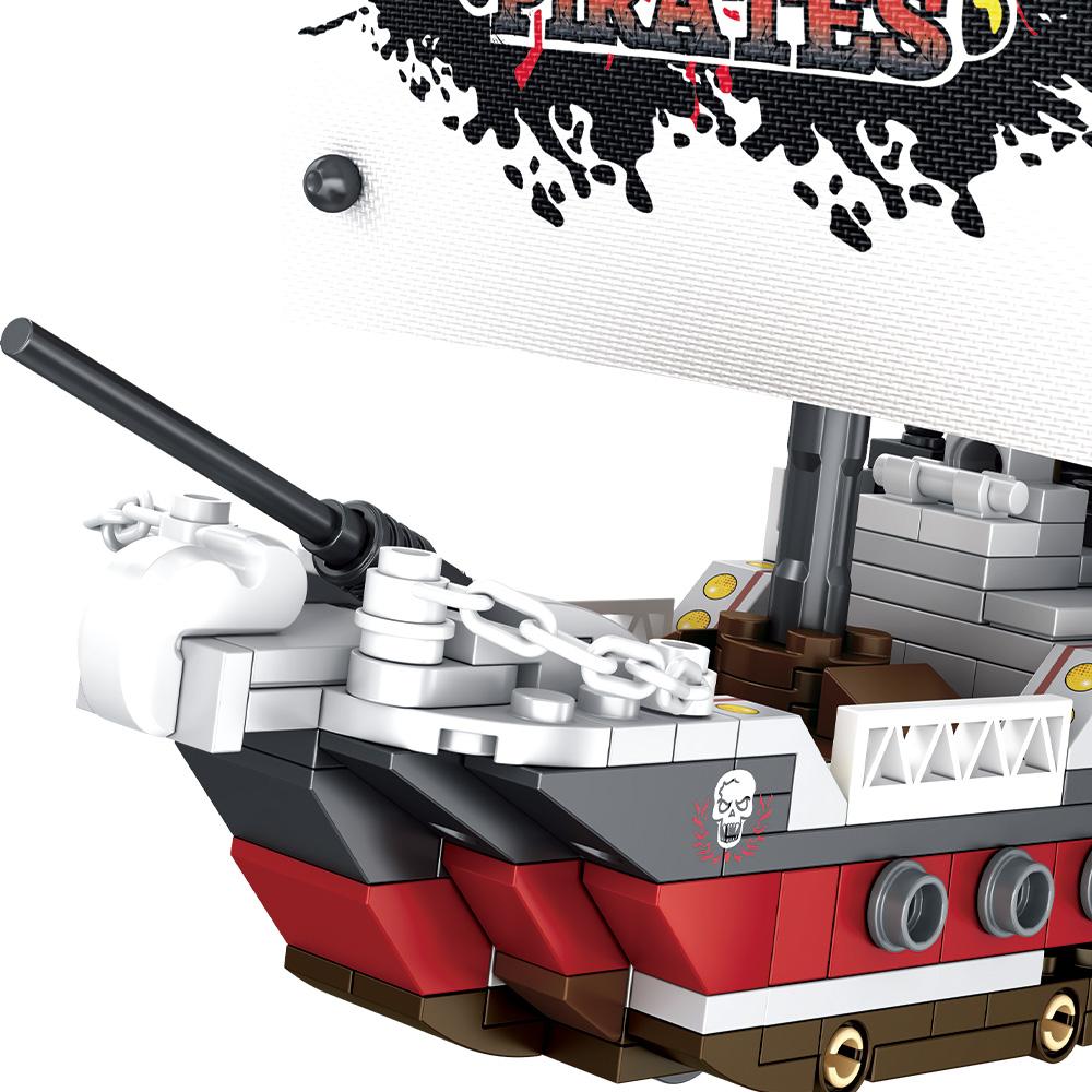Non-Toxic Pirate Ship Building Kit Moc Pirate Ship Model Building Blocks Creative Gifts For Teenagers And Adults To Build 578 Pieces