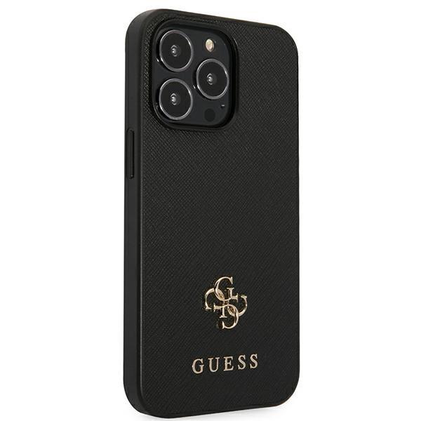 Guess Guhcp13Lps4Mk Iphone 13 Pro / 13 6,1 Czarny/Black Hardcase Saffiano 4G Małe Metalowe Logo