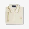 [M12] Twin Tip Fred Perry Shirt - Light Ecrou/Champagne Afpm2510012-Y82 Made In England