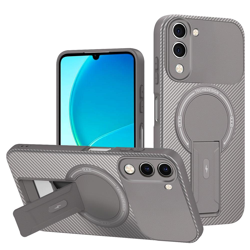 Carbon Fiber Invisible Stand Holder Built-in Magnetic Ring Case for VIVO Y04 Y39 Y29s Y19e VIVO V50 Lite V50 V50e V30 Pro Cover
