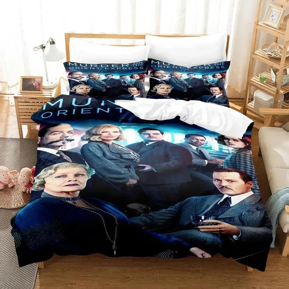 Σετ κρεβατιού ταινία Murder on the Orient Express Παπλωματοθήκη για κορίτσια με διπλό κρεβάτι Queen Size Μαξιλαροθήκη Κρεβάτι Αγόρια Ενήλικες