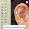 Módní mašlička Barevné kamínky Perly Nálepky na ušní body Tlakové tyčinky na uši Akupunktura Aurikulární ušní nálepky Masáž