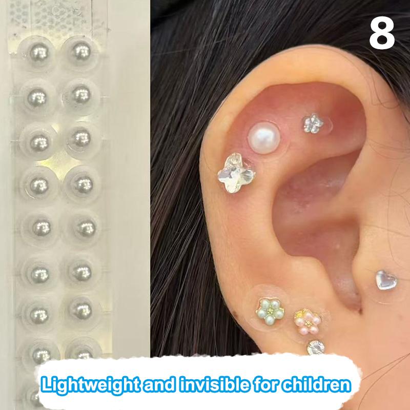 Módní mašlička Barevné kamínky Perly Nálepky na ušní body Tlakové tyčinky na uši Akupunktura Aurikulární ušní nálepky Masáž