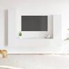 TV Stand - Maison Exclusive - 4 Pcs Set - White - Engineered Wood - Wall Mount Design