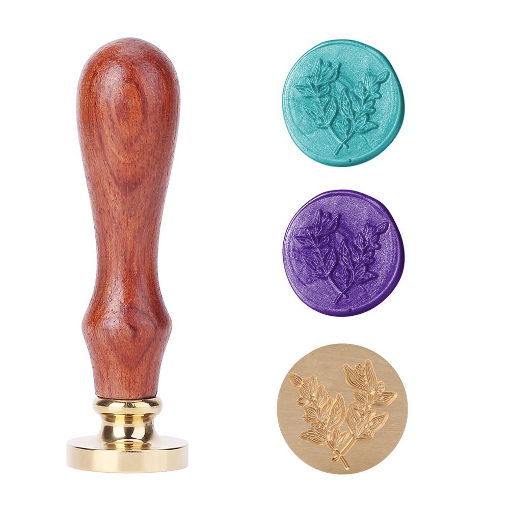 Plant Seal Flower Seal Wax Seal Stamp Retro Antique Sealing Wax Scrapbooking Stamps Wedding Decorative Invitation Cards