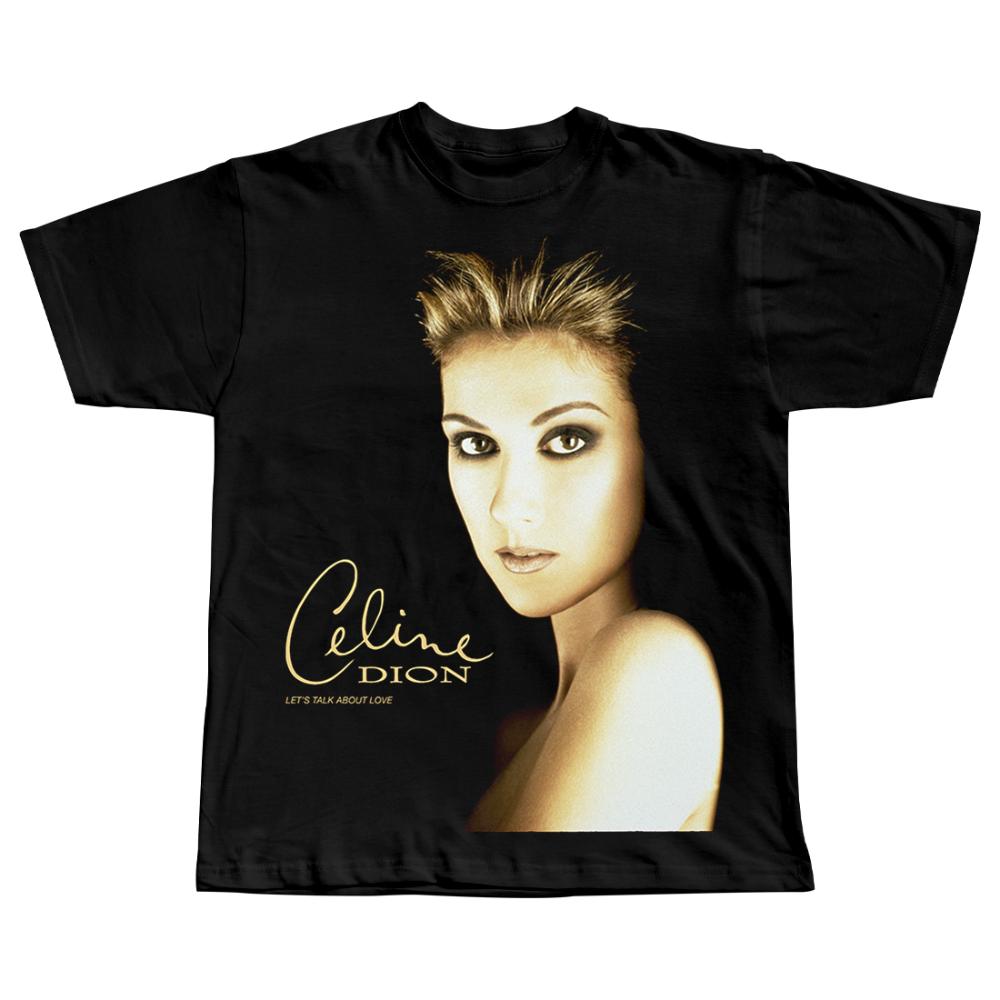 Celine Dion Portrait Graphic Cotton TShirt 2026 Summer New Y2k Fashion Unisexs Clothing Womens Vintage Music Commemorate T Shirt S