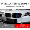 Set Kidney Grille Cover Stripe Clip For BMW 3 Series F30 F31 2013-2015 8 SLATS