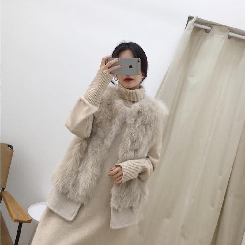 Imitation fur vest new autumn and winter imitation fox fur vest fluffy and thin short coat women