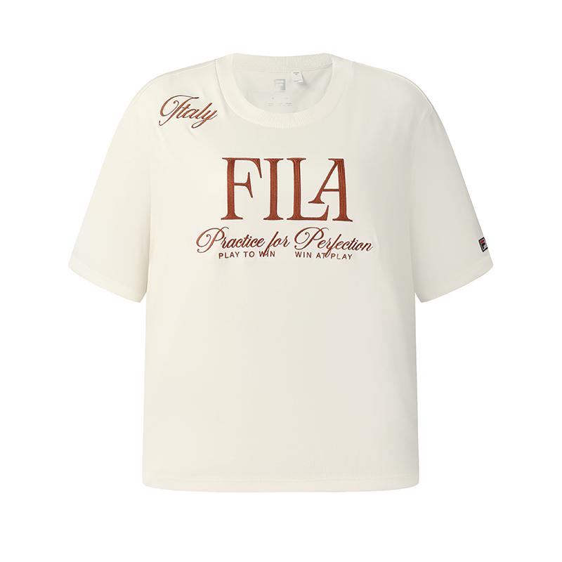 New FILA Tennis T Shirts Women's Heron White A11W533124FWT